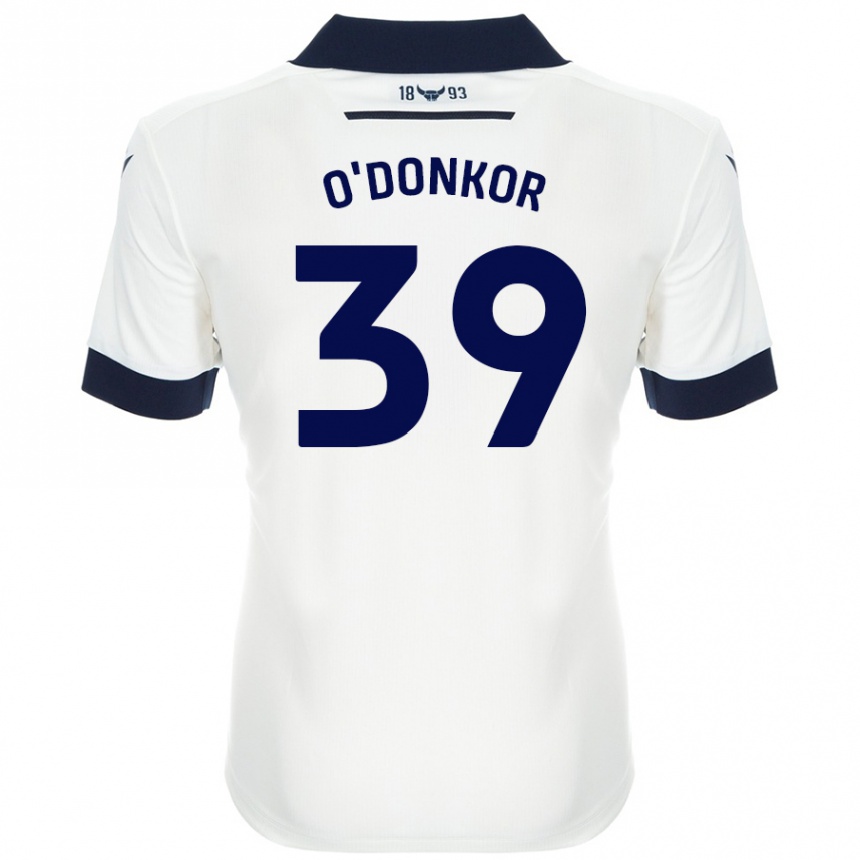 Men Football Gatlin O'donkor #39 White Navy Blue Away Jersey 2024/25 T-Shirt Uk