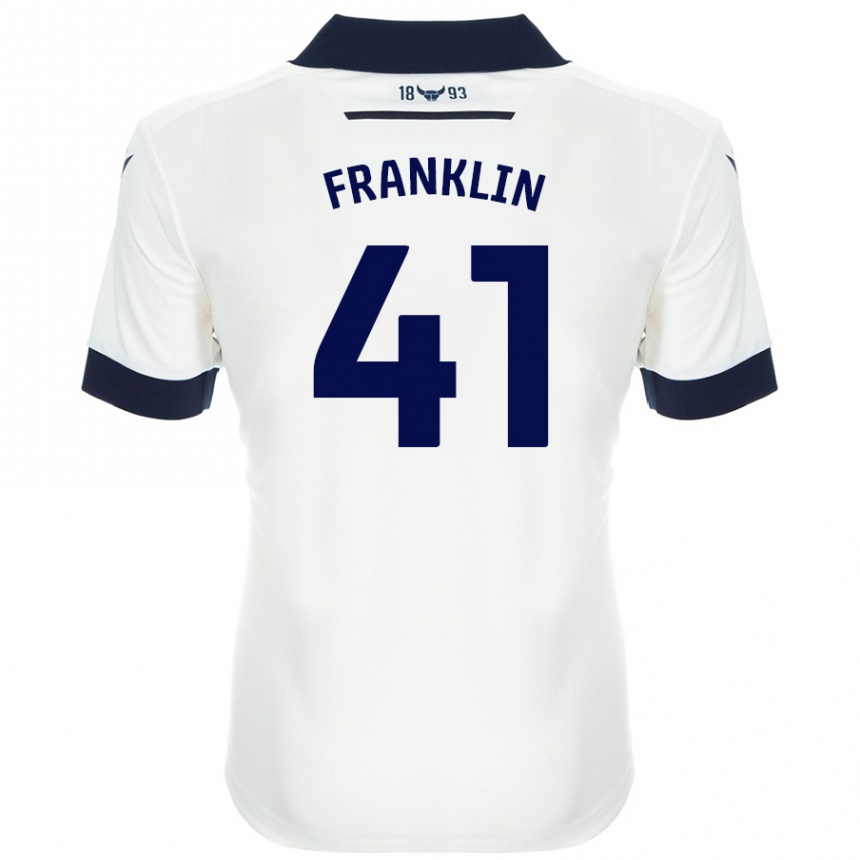 Men Football George Franklin #41 White Navy Blue Away Jersey 2024/25 T-Shirt Uk