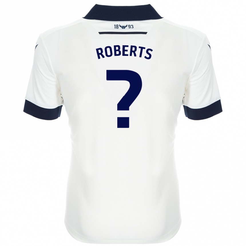 Men Football Amber Roberts #0 White Navy Blue Away Jersey 2024/25 T-Shirt Uk