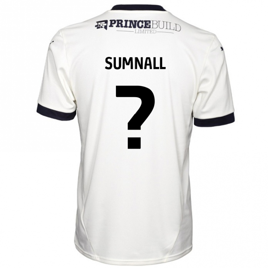 Men Football Jenson Sumnall #0 Off White Black Away Jersey 2024/25 T-Shirt Uk