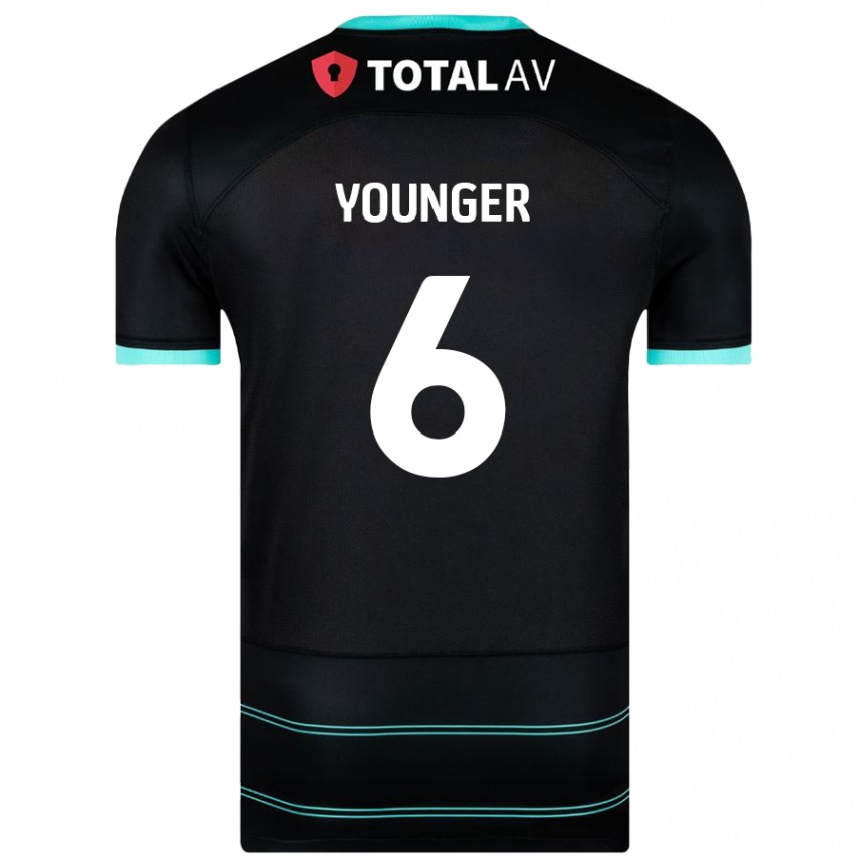 Men Football Jazz Younger #6 Black Away Jersey 2024/25 T-Shirt Uk