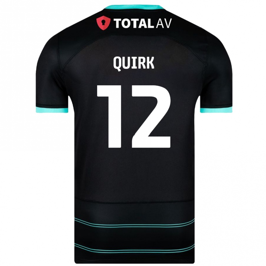 Men Football Sophie Quirk #12 Black Away Jersey 2024/25 T-Shirt Uk