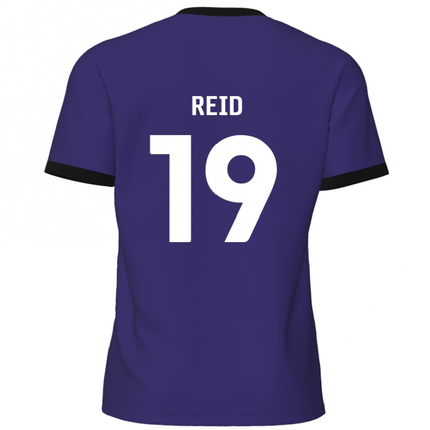 Men Football Jamie Reid #19 Purple Away Jersey 2024/25 T-Shirt Uk