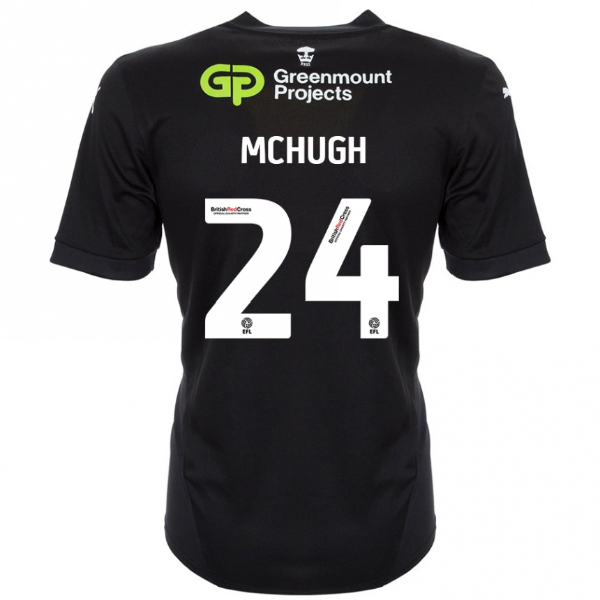 Men Football Harry Mchugh #24 Black Away Jersey 2024/25 T-Shirt Uk