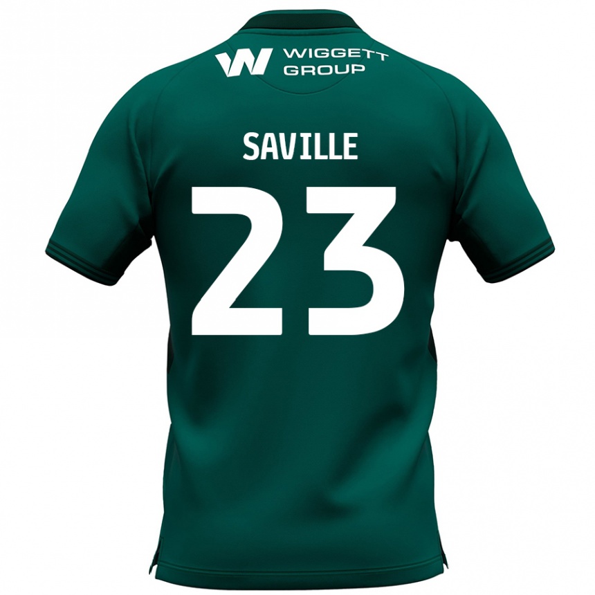 Men Football George Saville #23 Green Away Jersey 2024/25 T-Shirt Uk