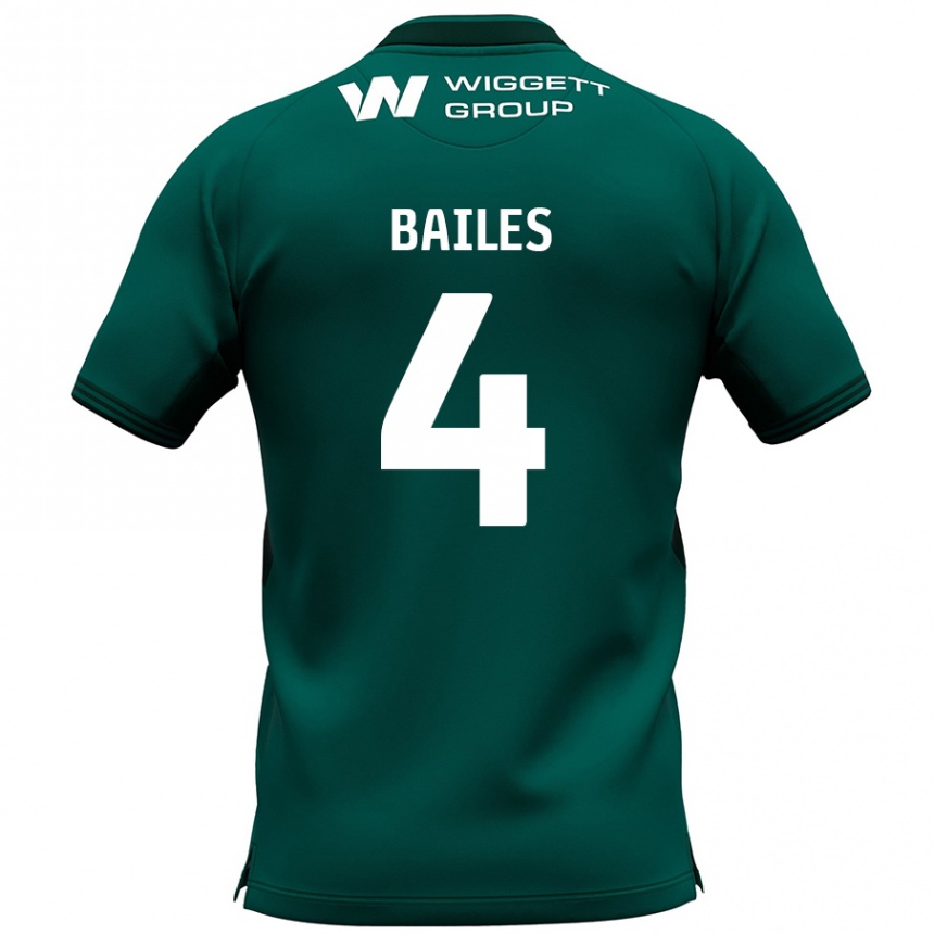 Men Football Freya Bailes #4 Green Away Jersey 2024/25 T-Shirt Uk