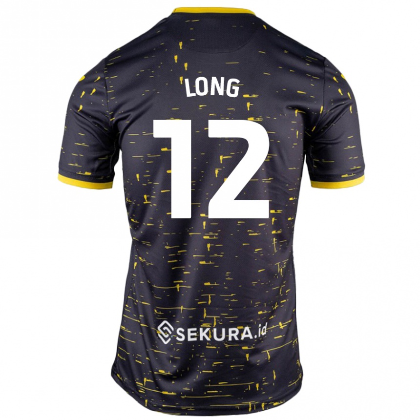 Men Football George Long #12 Black Yellow Away Jersey 2024/25 T-Shirt Uk