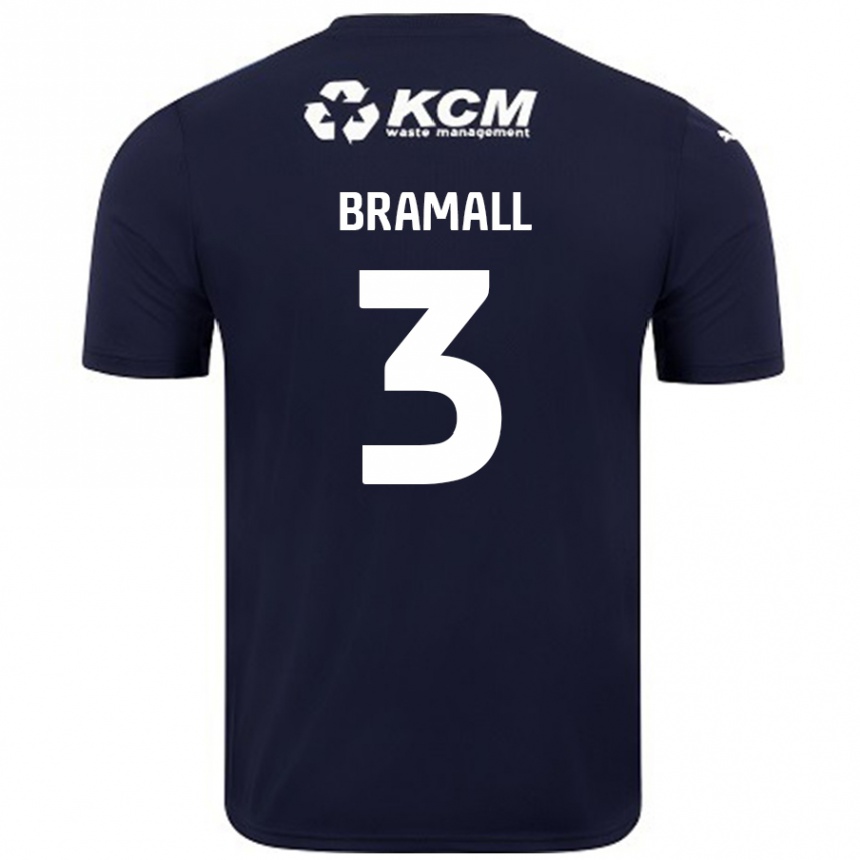 Men Football Cohen Bramall #3 Navy Blue Away Jersey 2024/25 T-Shirt Uk