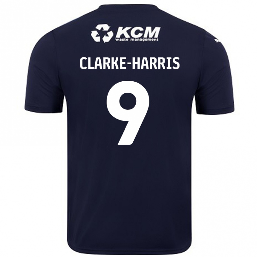 Men Football Jonson Clarke-Harris #9 Navy Blue Away Jersey 2024/25 T-Shirt Uk