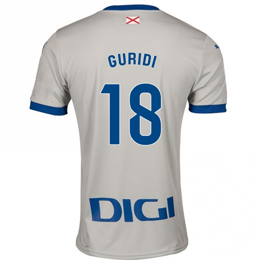 Men Football Jon Guridi #18 Light Gray Away Jersey 2024/25 T-Shirt Uk