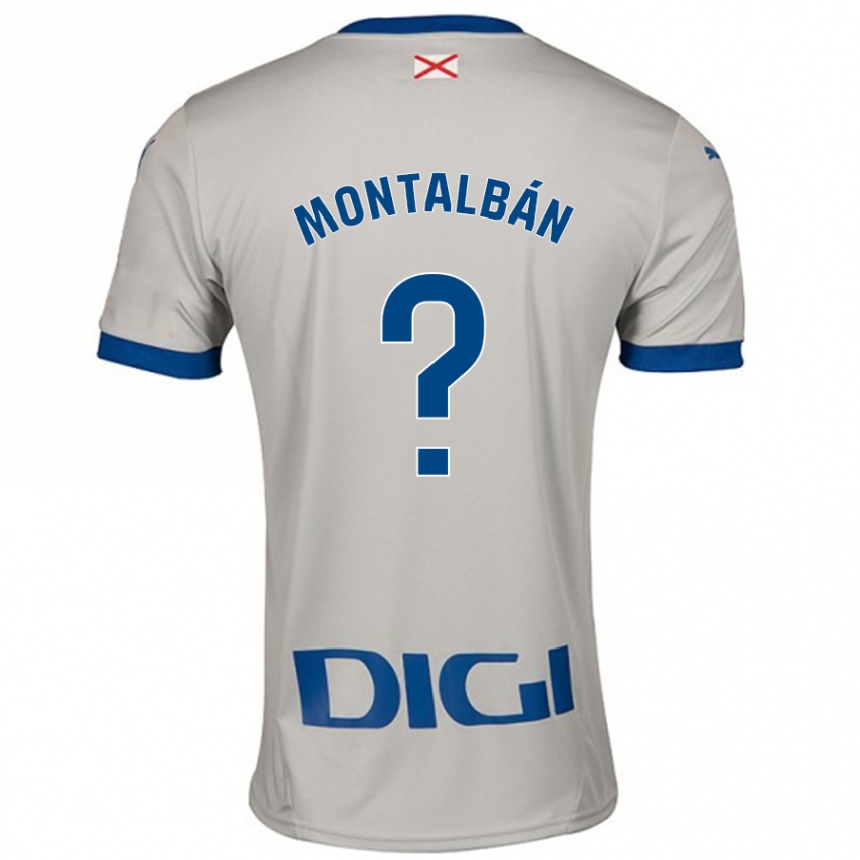 Men Football Enrique Montalbán #0 Light Gray Away Jersey 2024/25 T-Shirt Uk