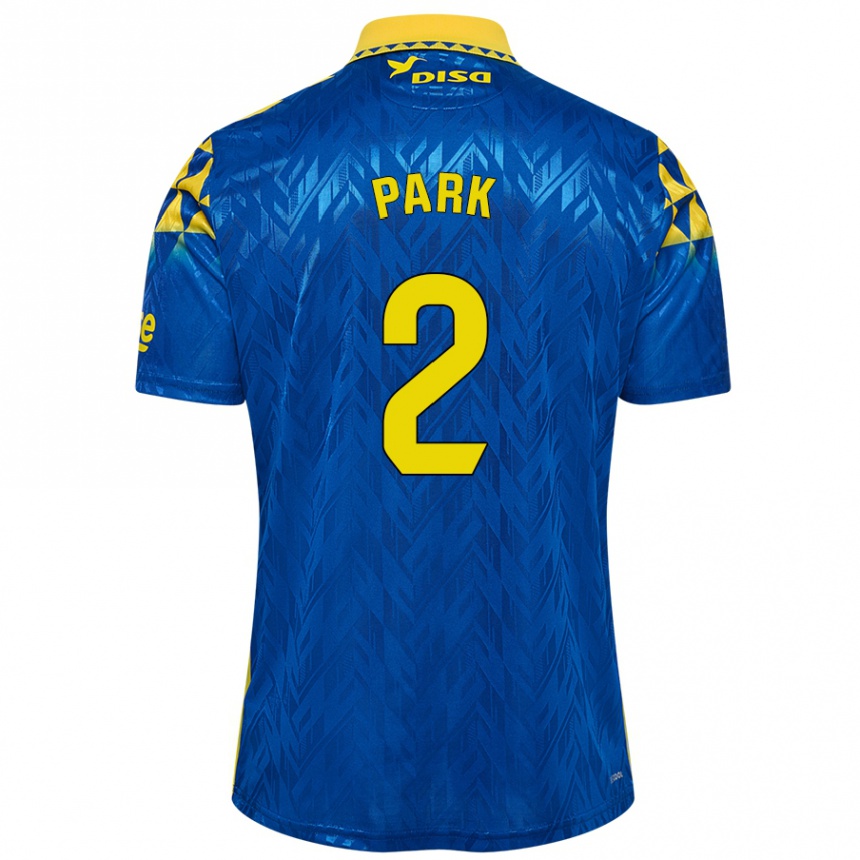 Men Football Marvin Park #2 Blue Yellow Away Jersey 2024/25 T-Shirt Uk