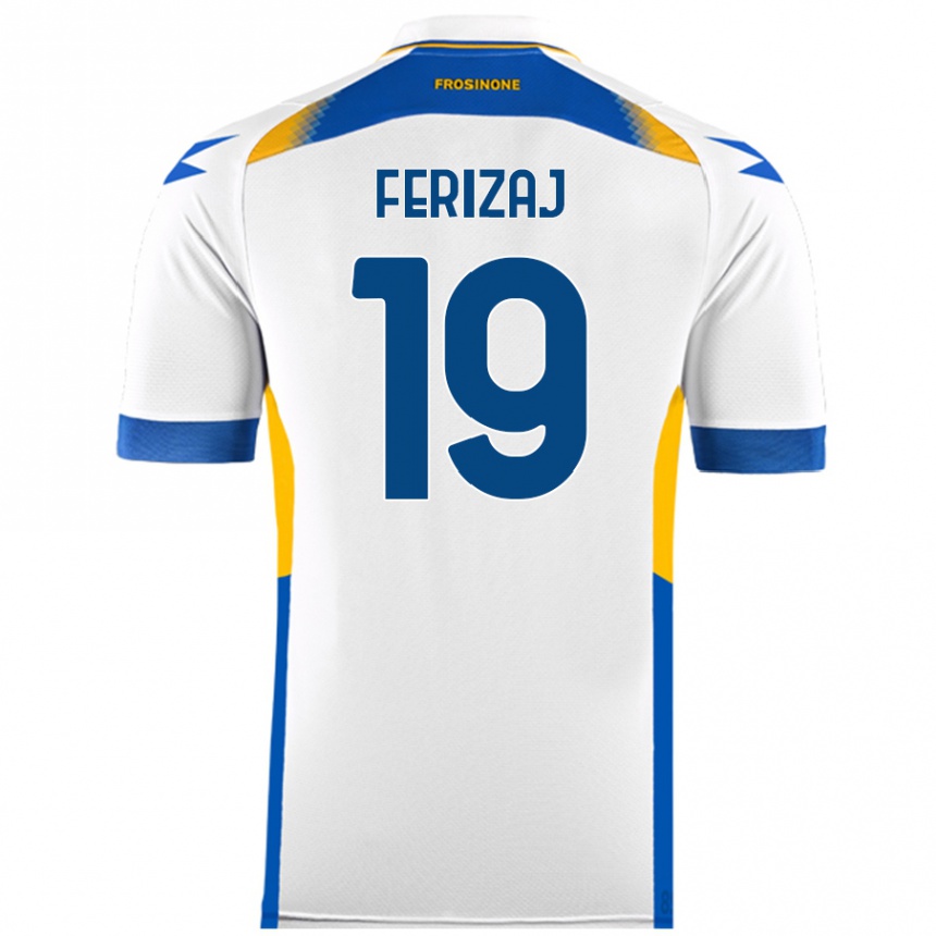 Men Football Justin Ferizaj #19 White Away Jersey 2024/25 T-Shirt Uk