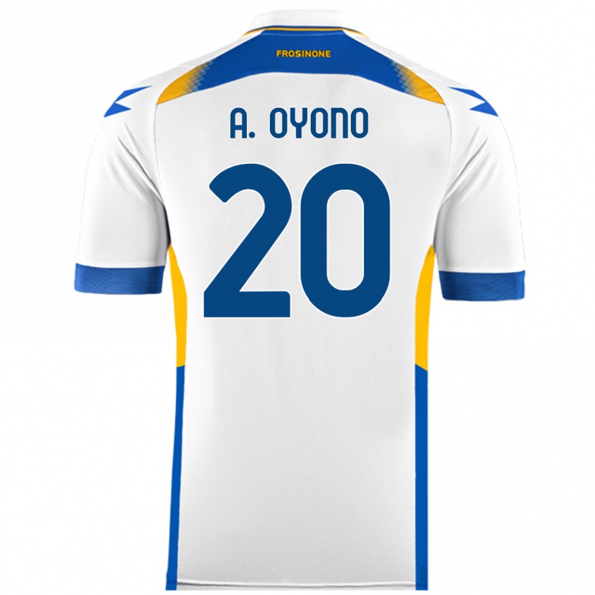 Men Football Anthony Oyono #20 White Away Jersey 2024/25 T-Shirt Uk