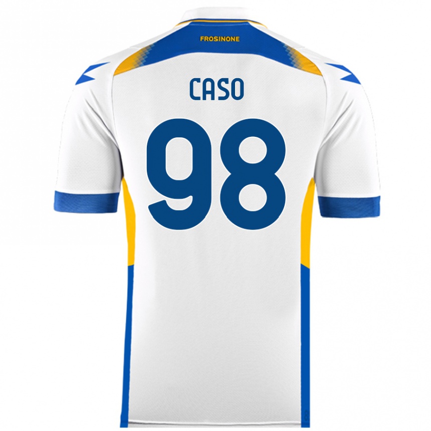 Men Football Giuseppe Caso #98 White Away Jersey 2024/25 T-Shirt Uk