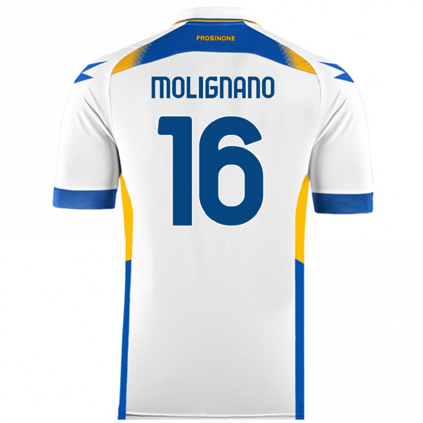 Men Football Gaetano Molignano #16 White Away Jersey 2024/25 T-Shirt Uk