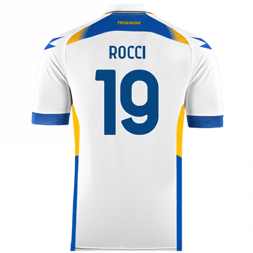 Men Football Valerio Rocci #19 White Away Jersey 2024/25 T-Shirt Uk