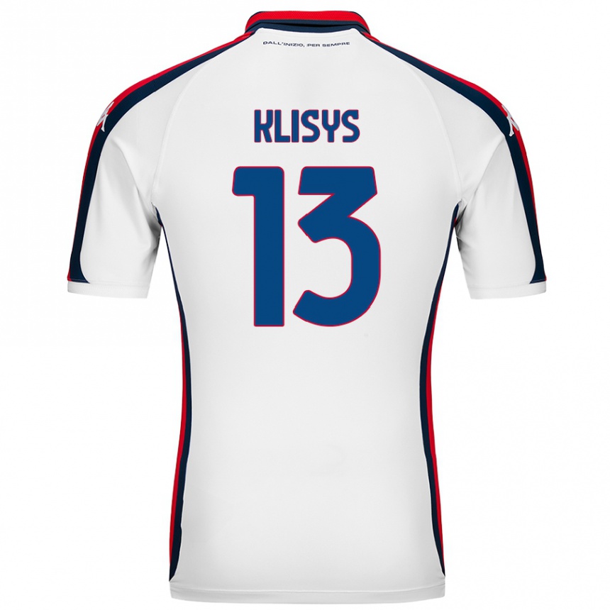 Men Football Lukas Klisys #13 White Away Jersey 2024/25 T-Shirt Uk