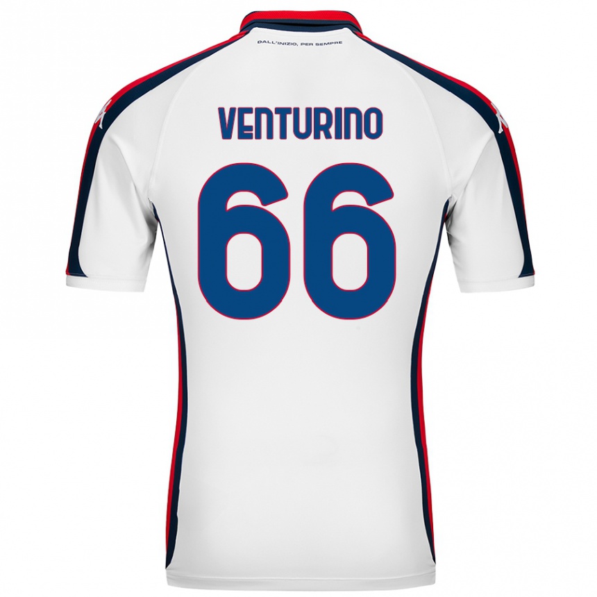 Men Football Lorenzo Venturino #66 White Away Jersey 2024/25 T-Shirt Uk