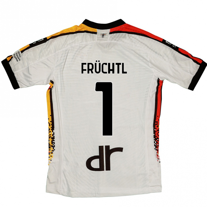 Men Football Christian Früchtl #1 White Black Away Jersey 2024/25 T-Shirt Uk