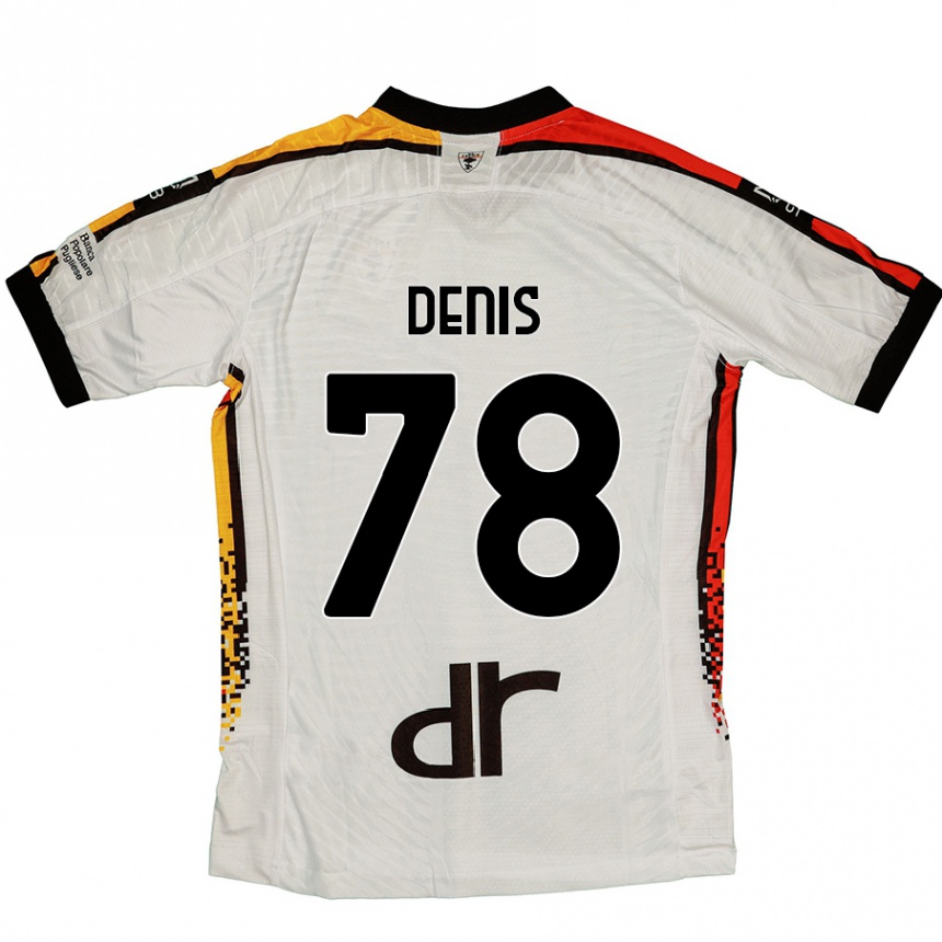 Men Football Max Denis #78 White Black Away Jersey 2024/25 T-Shirt Uk