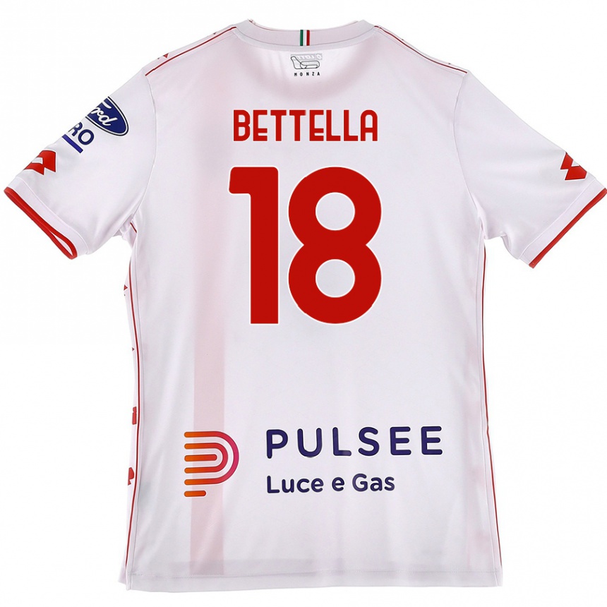 Men Football Davide Bettella #18 White Red Away Jersey 2024/25 T-Shirt Uk