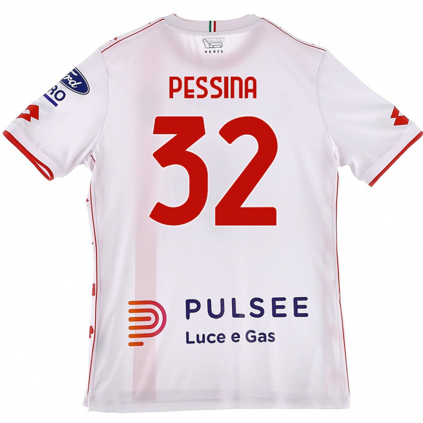 Men Football Matteo Pessina #32 White Red Away Jersey 2024/25 T-Shirt Uk