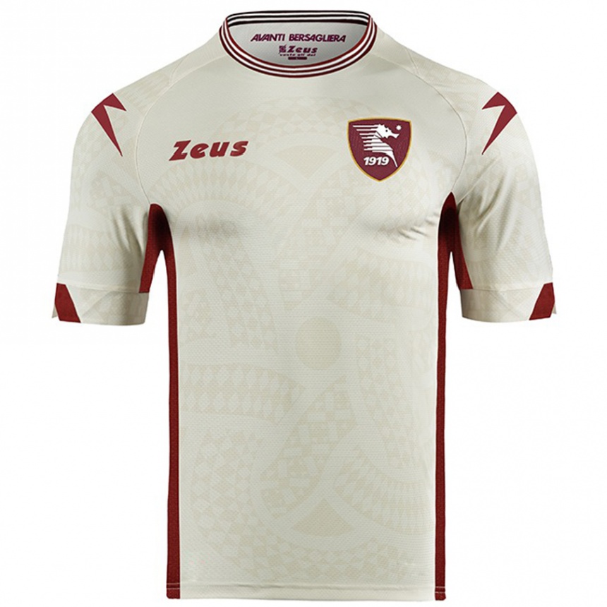 Men Football Gianpaolo Saviano #0 Cream Color Away Jersey 2024/25 T-Shirt Uk