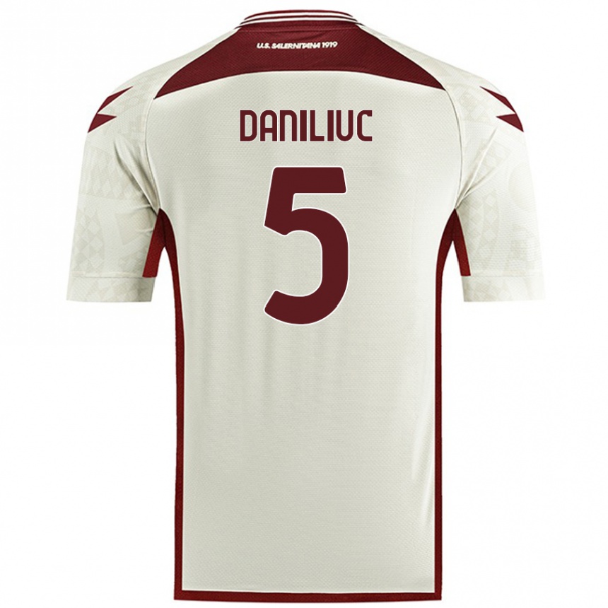 Men Football Flavius Daniliuc #5 Cream Color Away Jersey 2024/25 T-Shirt Uk