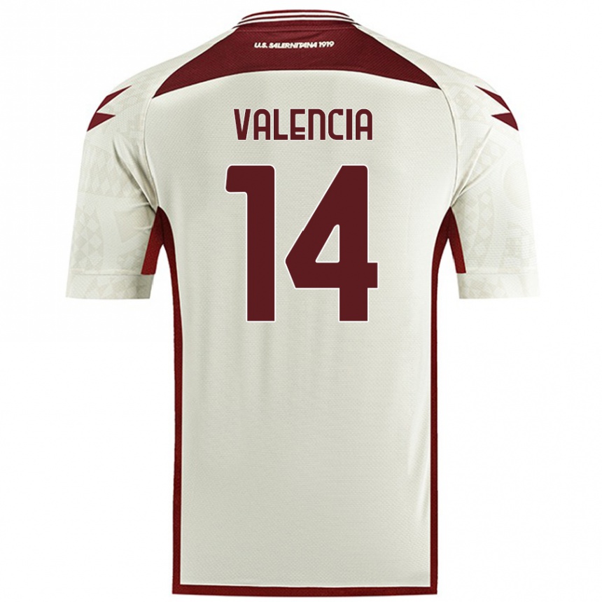 Men Football Diego Valencia #14 Cream Color Away Jersey 2024/25 T-Shirt Uk