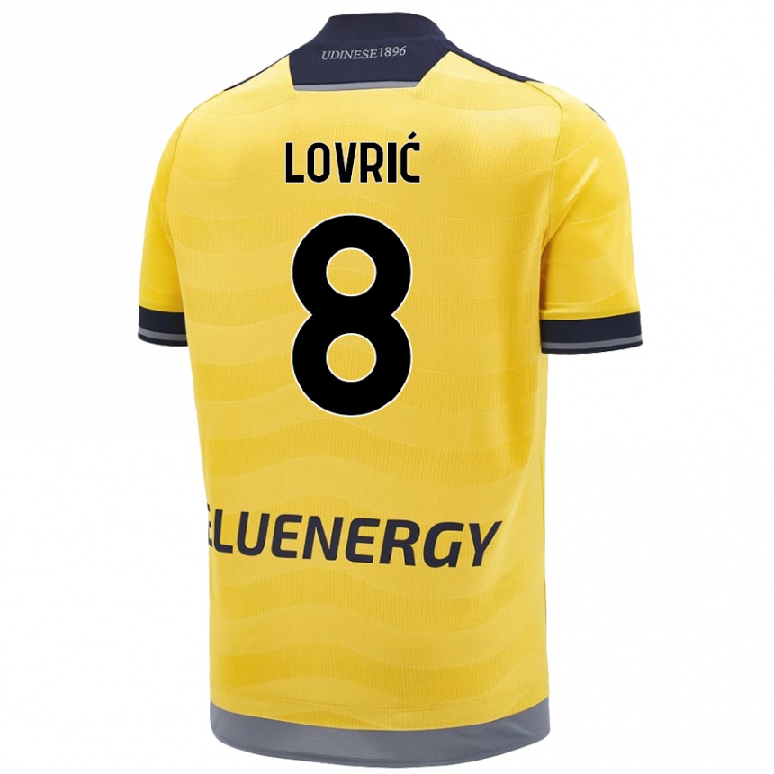 Men Football Sandi Lovrić #8 Golden Away Jersey 2024/25 T-Shirt Uk