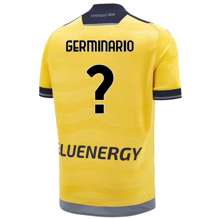 Men Football Mattia Germinario #0 Golden Away Jersey 2024/25 T-Shirt Uk