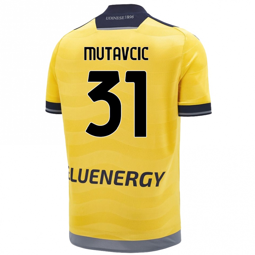 Men Football Jan Mutavcic #31 Golden Away Jersey 2024/25 T-Shirt Uk