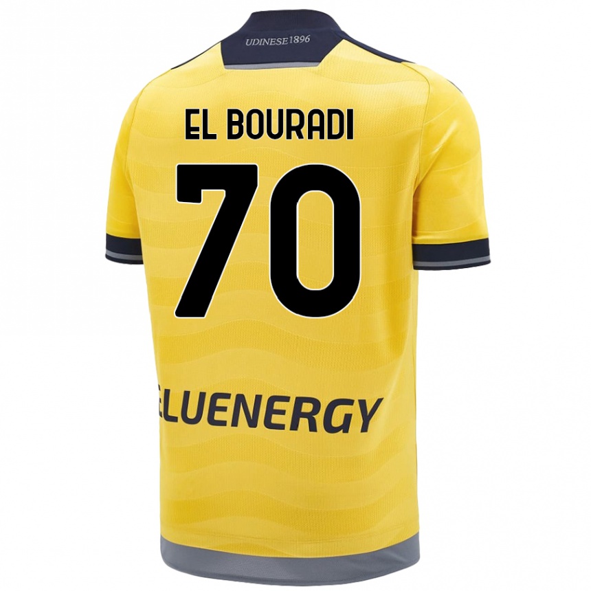 Men Football Walid El Bouradi #70 Golden Away Jersey 2024/25 T-Shirt Uk