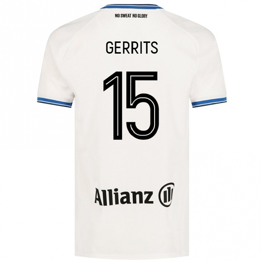 Men Football Melanie Gerrits #15 White Away Jersey 2024/25 T-Shirt Uk