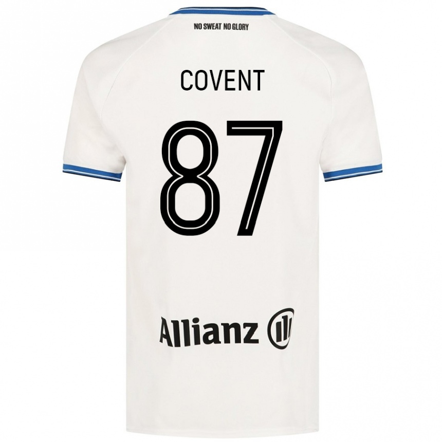 Men Football Jorijn Covent #87 White Away Jersey 2024/25 T-Shirt Uk