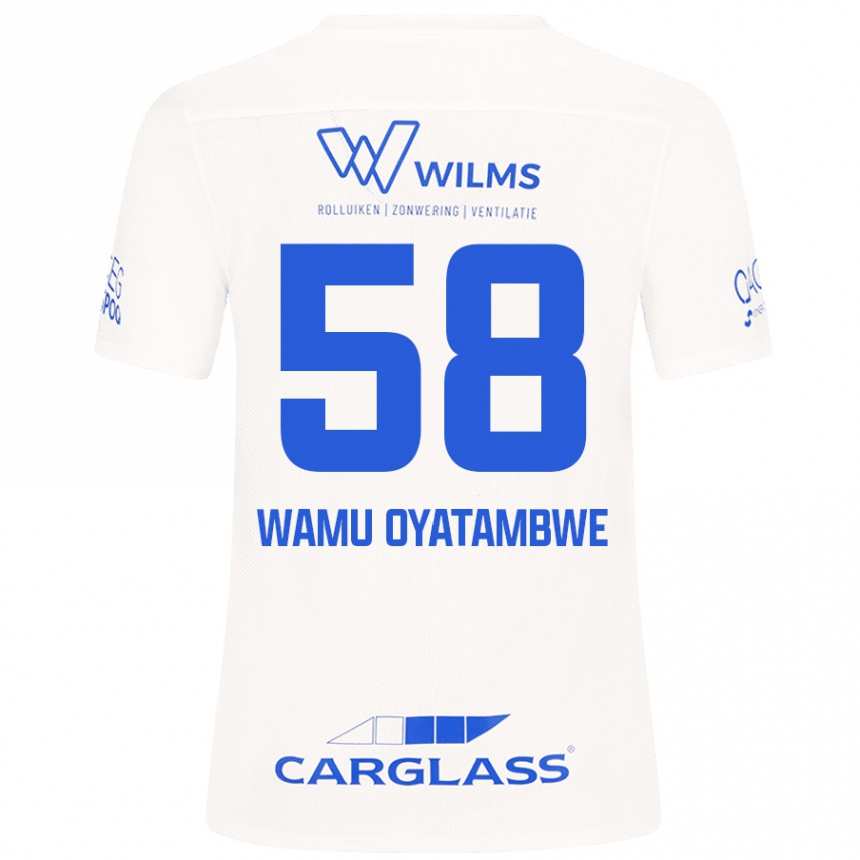 Men Football Matthias Wamu Oyatambwe #58 White Away Jersey 2024/25 T-Shirt Uk