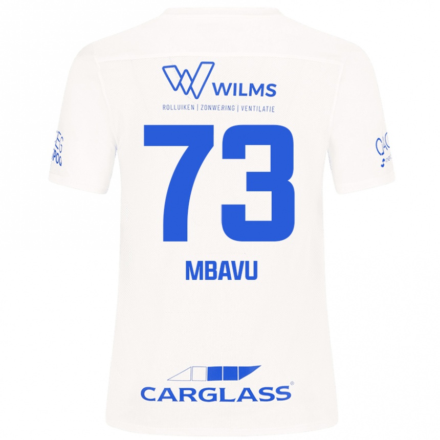 Men Football Elie Mbavu #73 White Away Jersey 2024/25 T-Shirt Uk