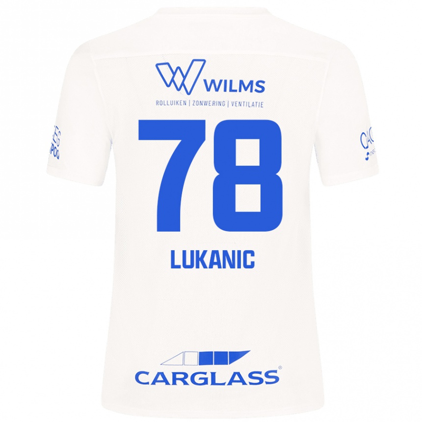 Men Football Luka Lukanic #78 White Away Jersey 2024/25 T-Shirt Uk