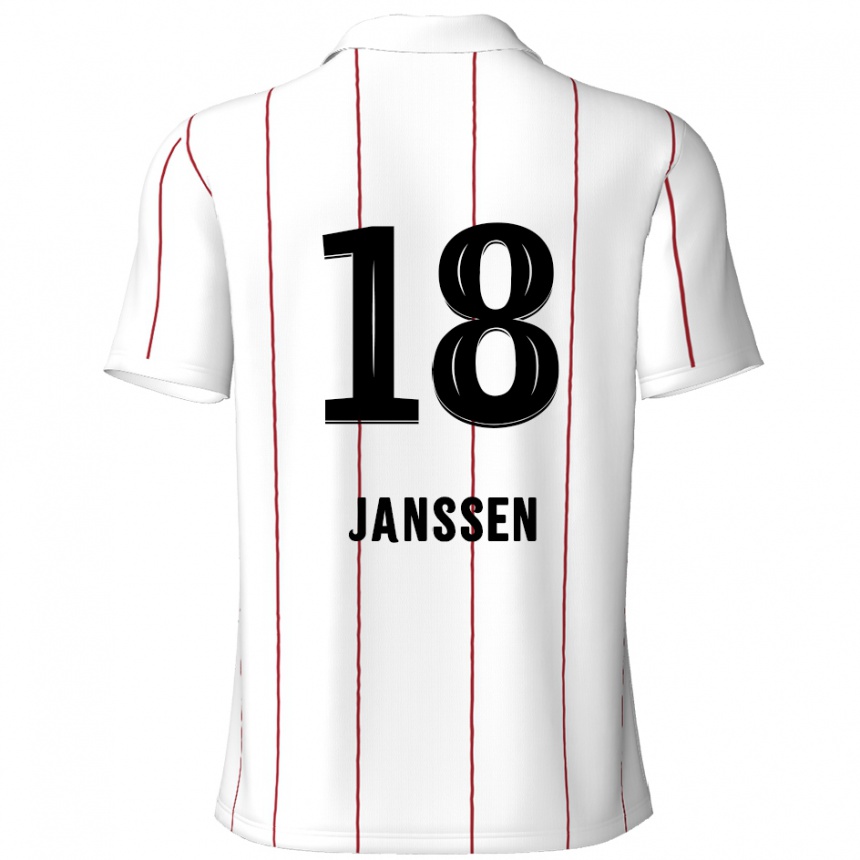 Men Football Vincent Janssen #18 White Black Away Jersey 2024/25 T-Shirt Uk