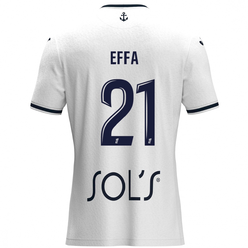 Men Football Chancelle Effa Effa #21 White Dark Blue Away Jersey 2024/25 T-Shirt Uk