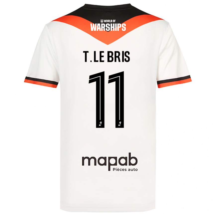 Men Football Théo Le Bris #11 White Away Jersey 2024/25 T-Shirt Uk