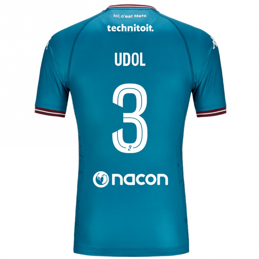 Men Football Matthieu Udol #3 Bleu Petrole Away Jersey 2024/25 T-Shirt Uk