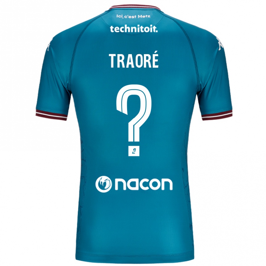 Men Football Badra Traoré #0 Bleu Petrole Away Jersey 2024/25 T-Shirt Uk