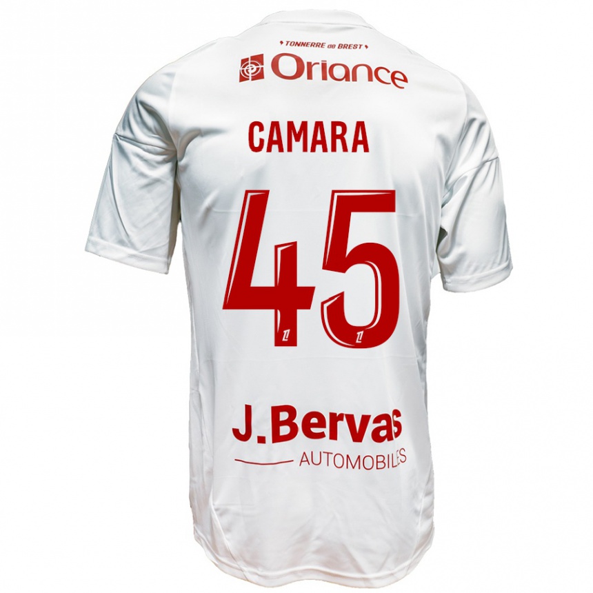 Men Football Mahdi Camara #45 White Red Away Jersey 2024/25 T-Shirt Uk