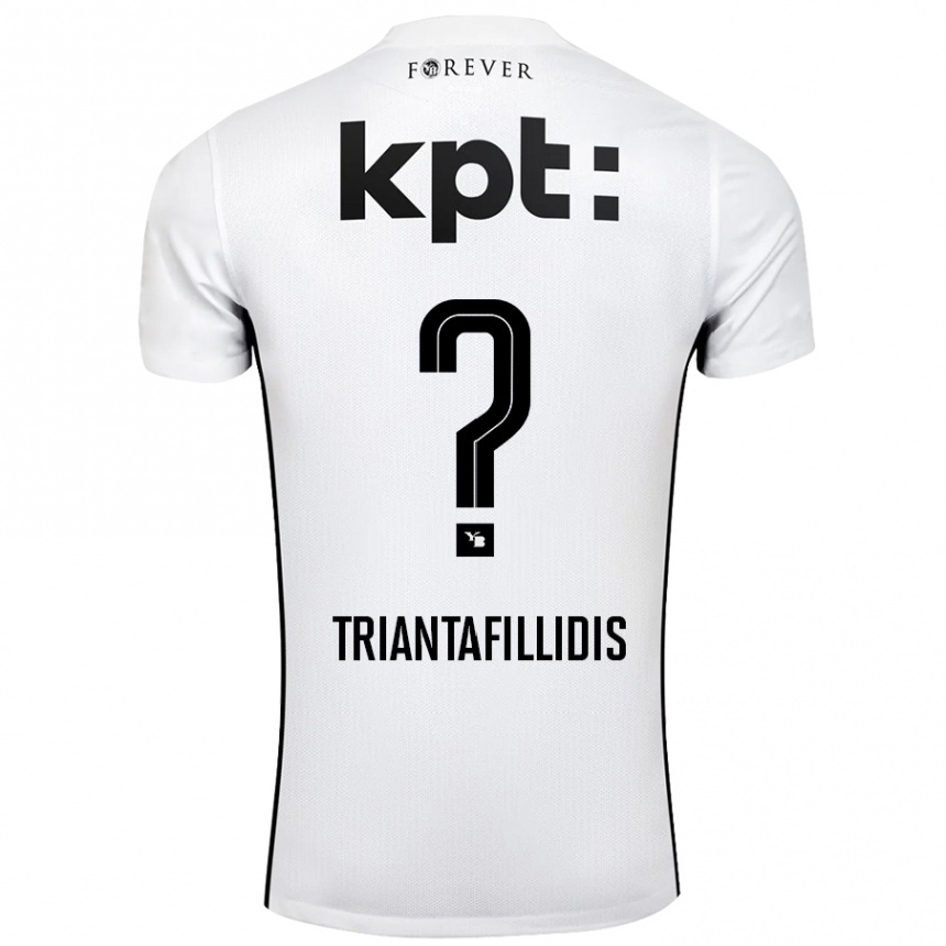 Men Football Nevin Triantafillidis #0 White Black Away Jersey 2024/25 T-Shirt Uk