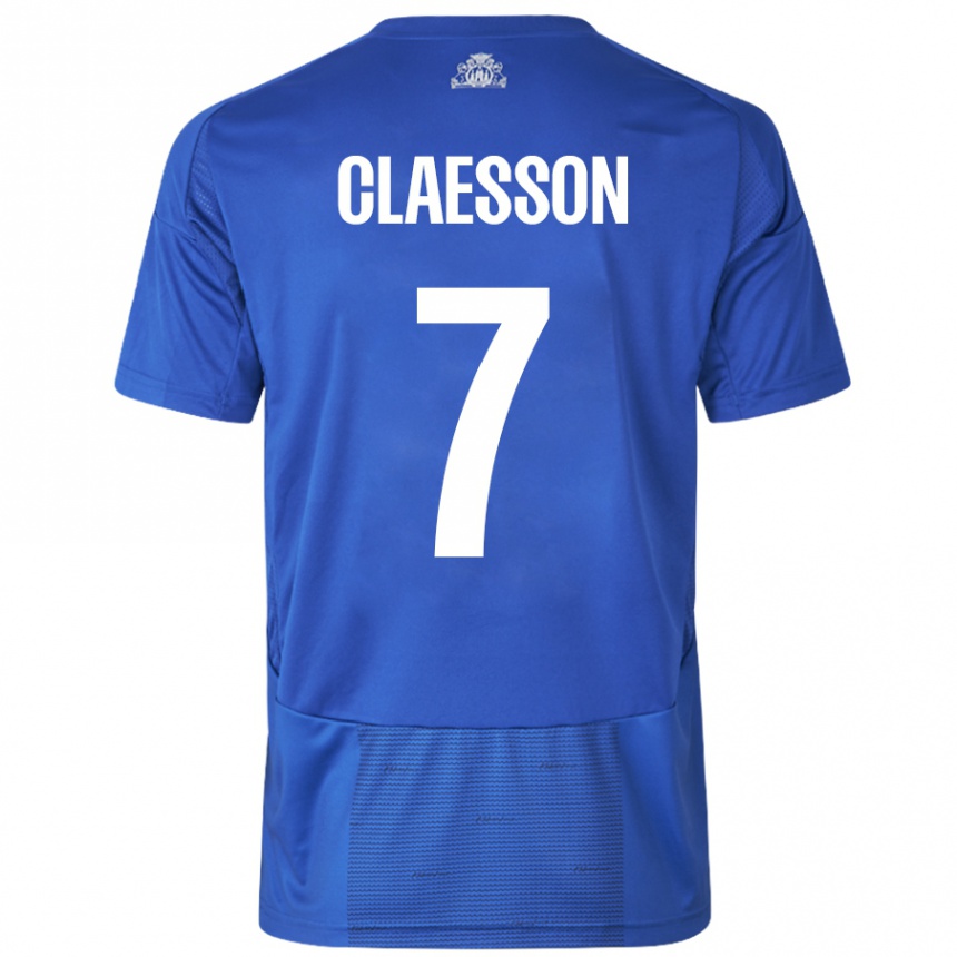 Men Football Viktor Claesson #7 White Blue Away Jersey 2024/25 T-Shirt Uk