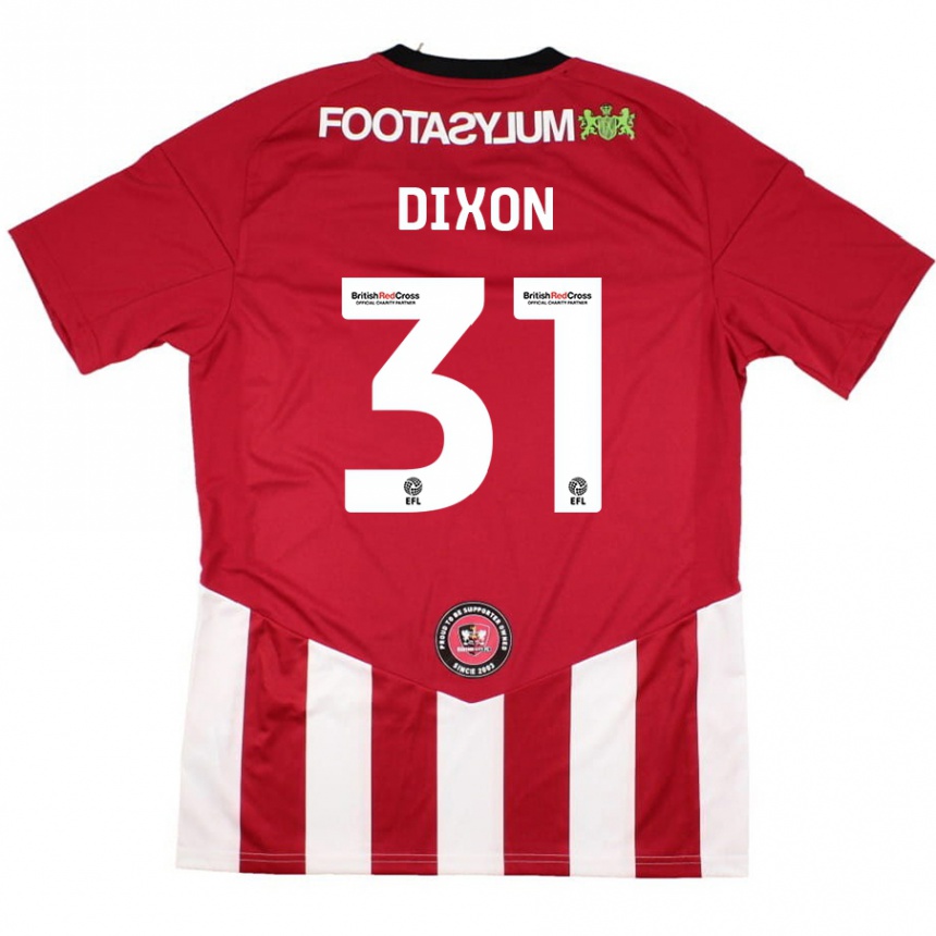 Women Football Ellen Dixon #31 Red White Home Jersey 2024/25 T-Shirt Uk