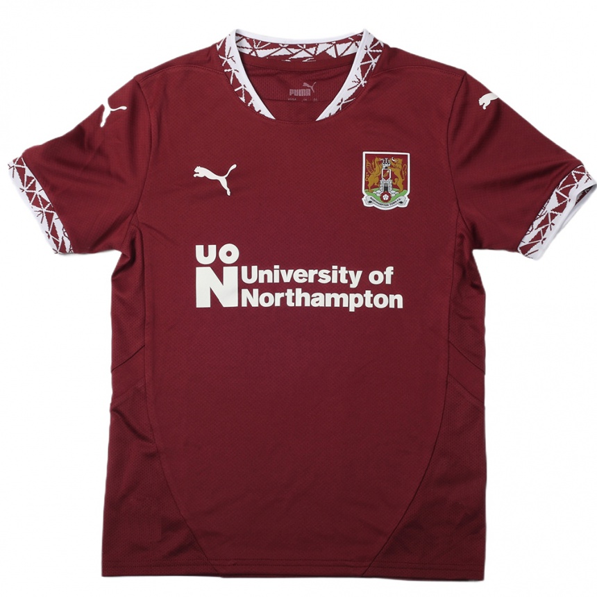 Women Football Your Name #0 Burgundy Home Jersey 2024/25 T-Shirt Uk