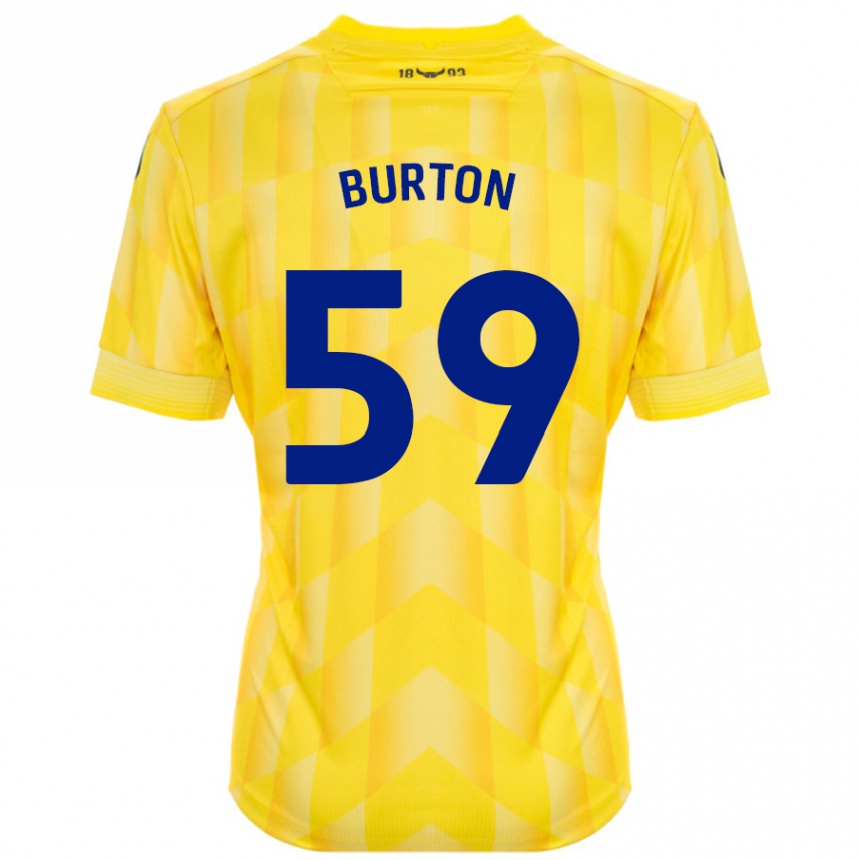 Women Football Kasway Burton #59 Yellow Home Jersey 2024/25 T-Shirt Uk